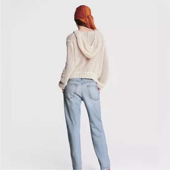 Rag and Bone Miley Hoodie Open Knit Sweater Pointelle Zip Front Sz XS NEW - Picture 4 of 13